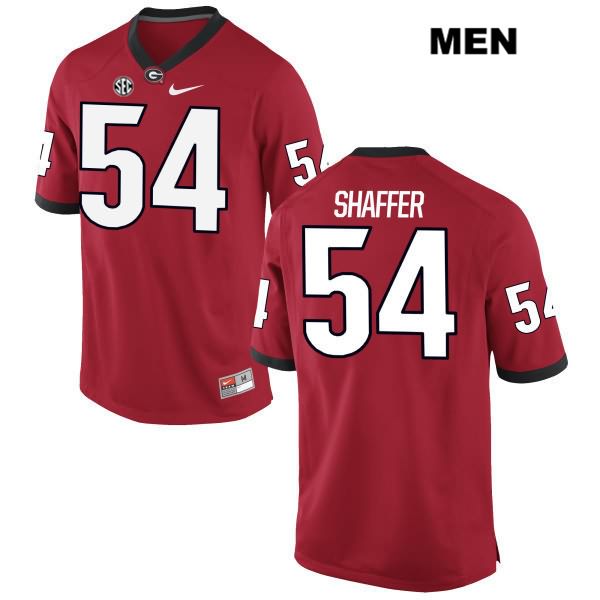 Georgia Bulldogs Men's Justin Shaffer #54 NCAA Authentic Red Nike Stitched College Football Jersey SNH1156JV